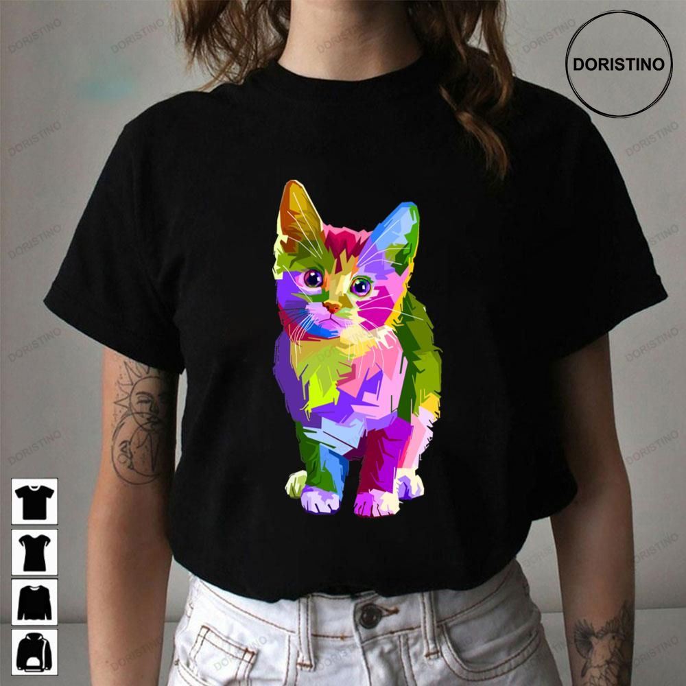 Pretty Multicolored Cat Limited Edition T-shirts